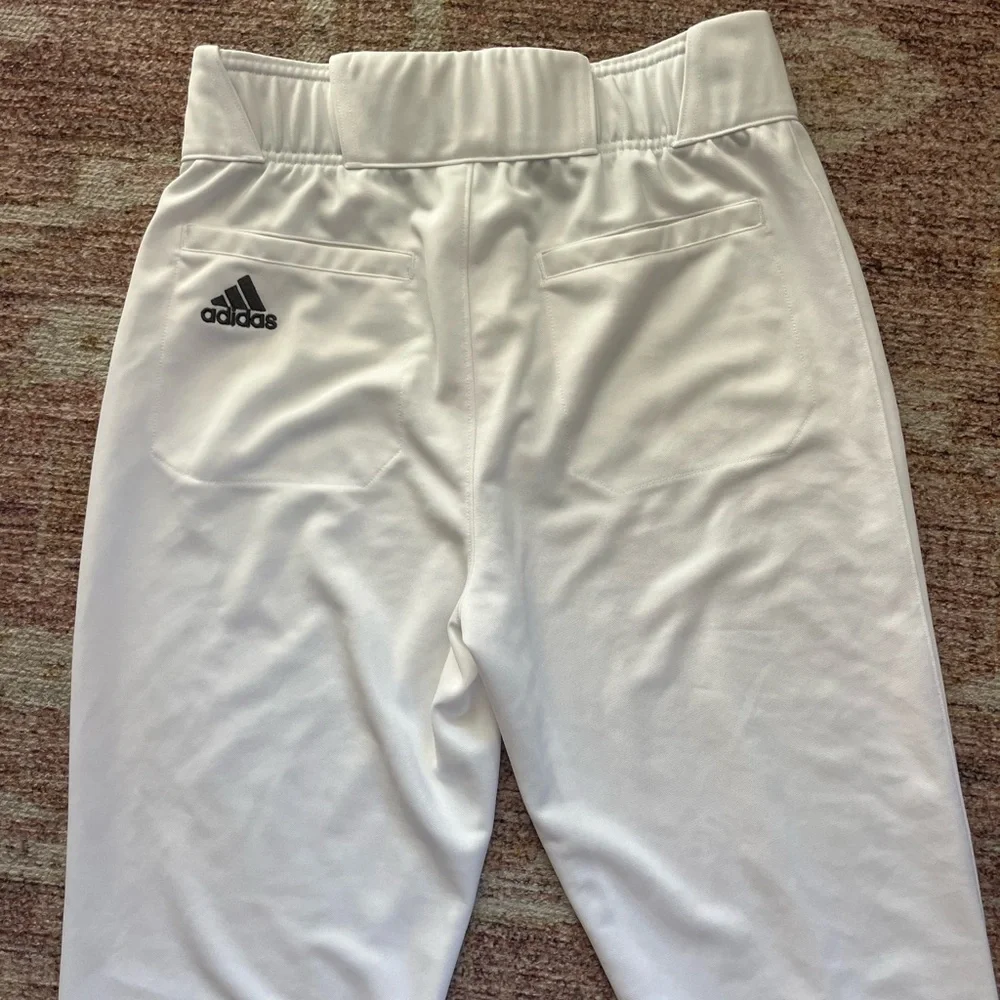 Adidas Open Hem NWOT White Baseball Pants Men’s Size Medium Elastic Waistband